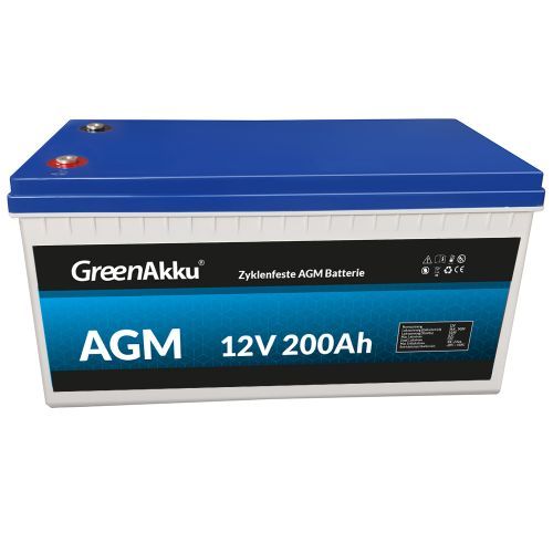 GreenAkku Zyklenfeste AGM Batterie 12V 100Ah