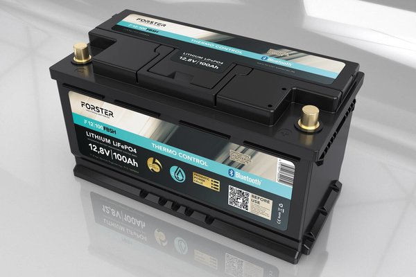 Forster 12,8V Lithium 100Ah/150Ah LiFePO4 Thermo-Control Batterie BMS Smart Bluetooth Fiat Ford PSA